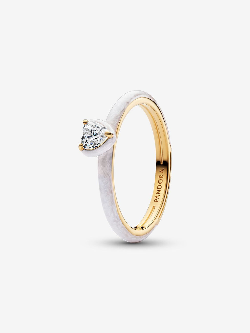 Pandora ME White Chakra Heart Ring 14k gold plating