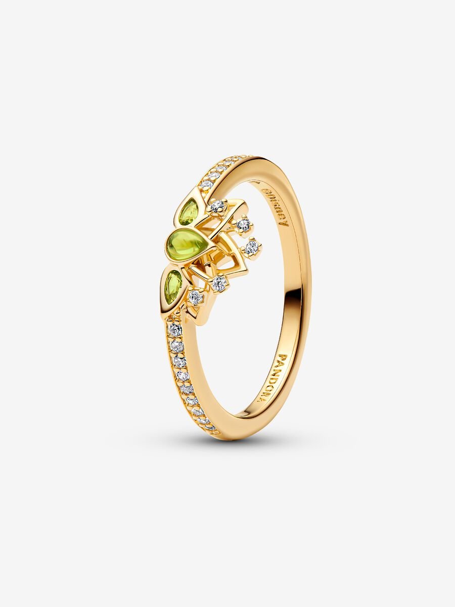 Pandora Disney Princess Tiana Tiara Ring 14k gold plating