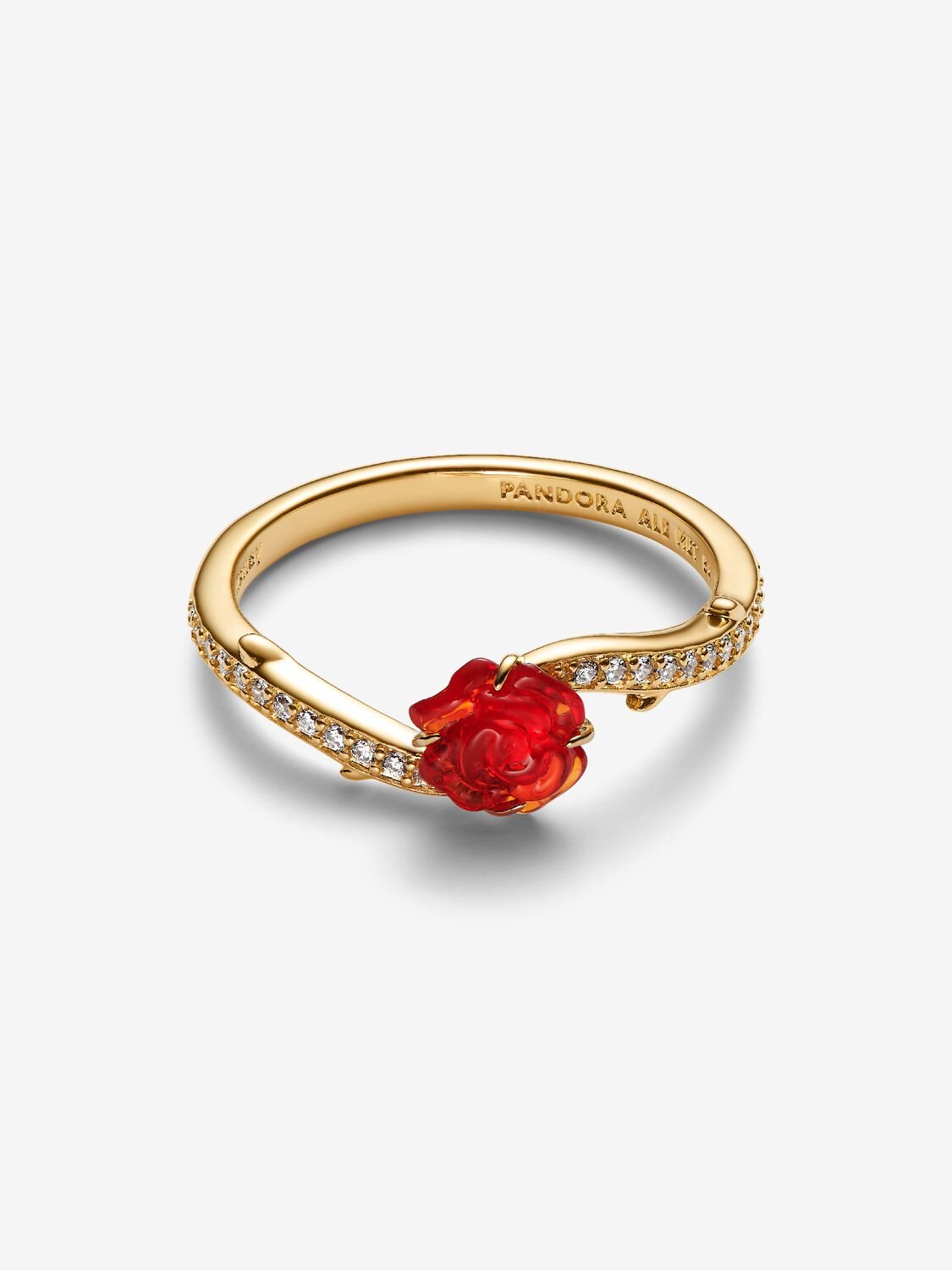 Pandora Disney Beauty and the Beast Enchanted Rose Ring