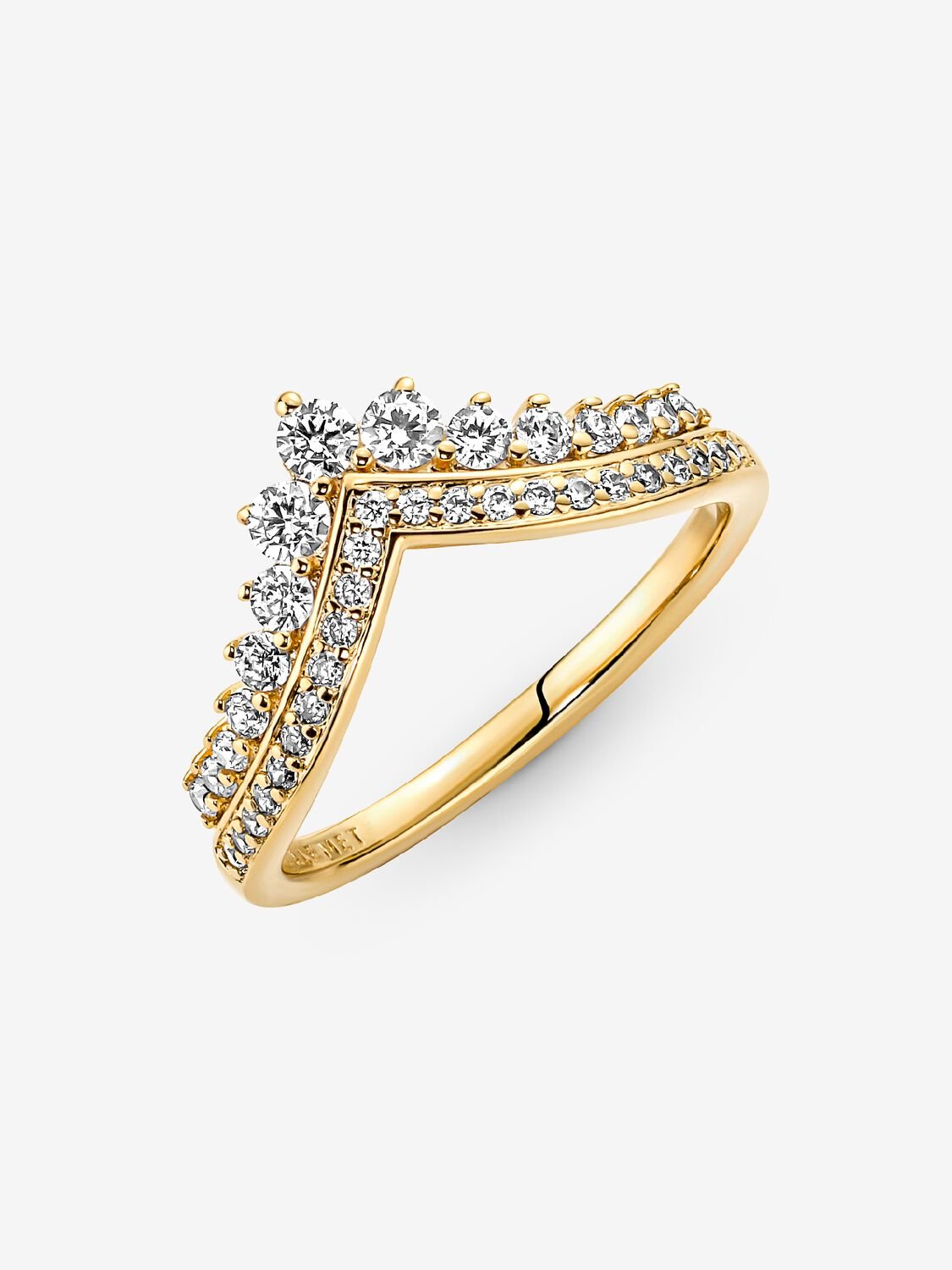 Pandora Timeless Wish Tiara Ring 14k Gold Plated