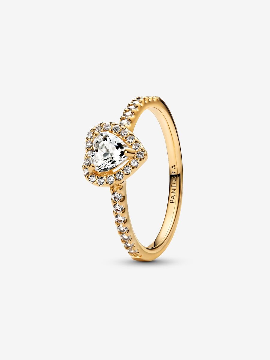 Pandora Elevated Heart Ring 14k gold plating