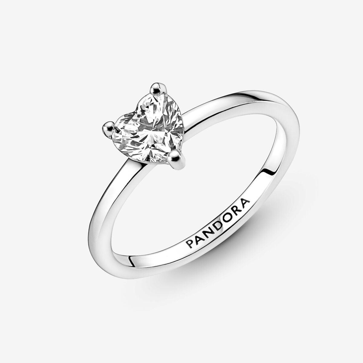 Pandora Sparkling Heart Solitaire Ring