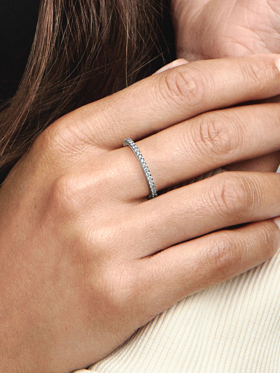 Pandora Sparkling Band Ring Sterling silver