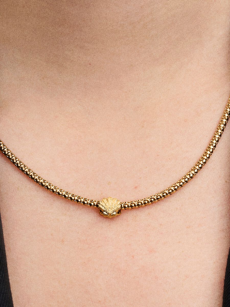 Pandora Textured Shell Mini Charm 14k gold plating