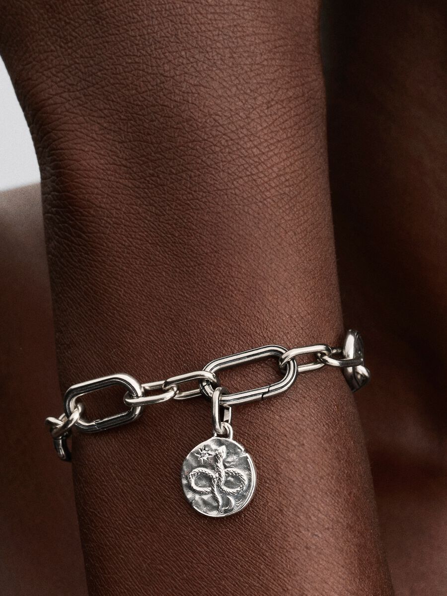 Pandora Infinity Snake Medallion Charm Sterling silver