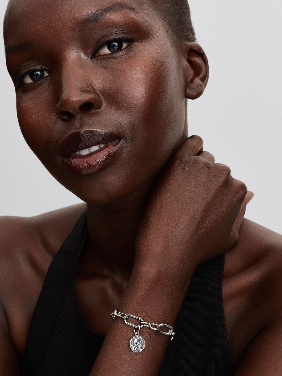 Pandora Skull Medallion Charm Sterling silver