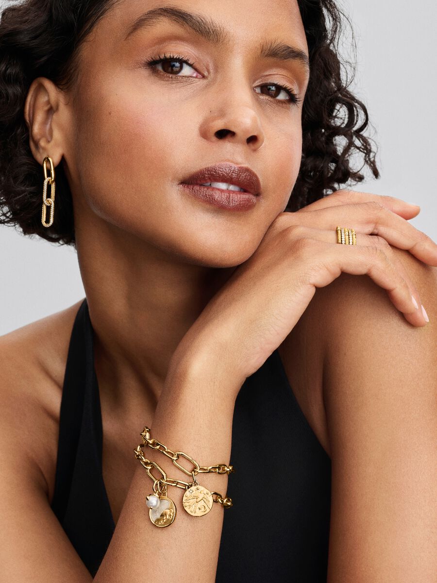 Pandora Swallow Medallion Charm 14k gold plating