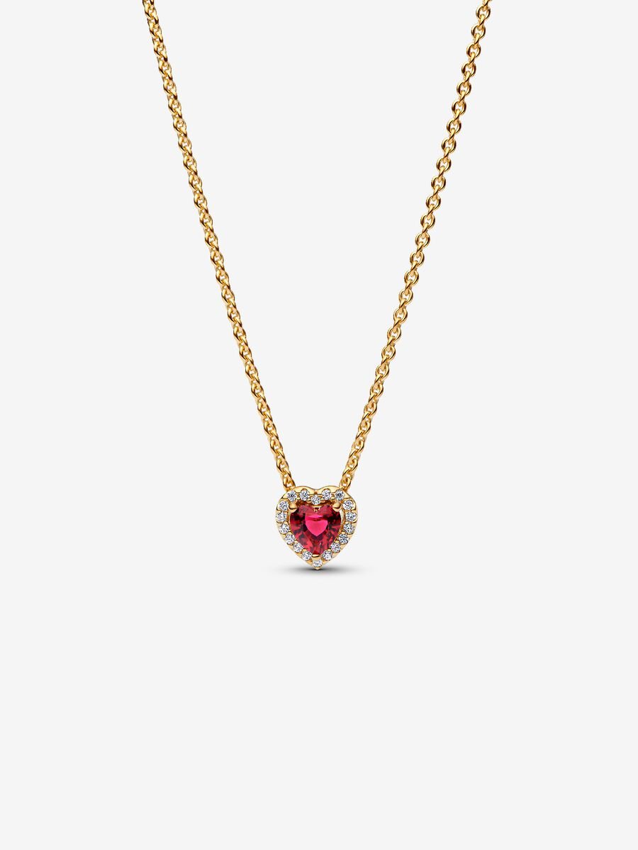 Pandora Elevated Heart Necklace 14k gold plating