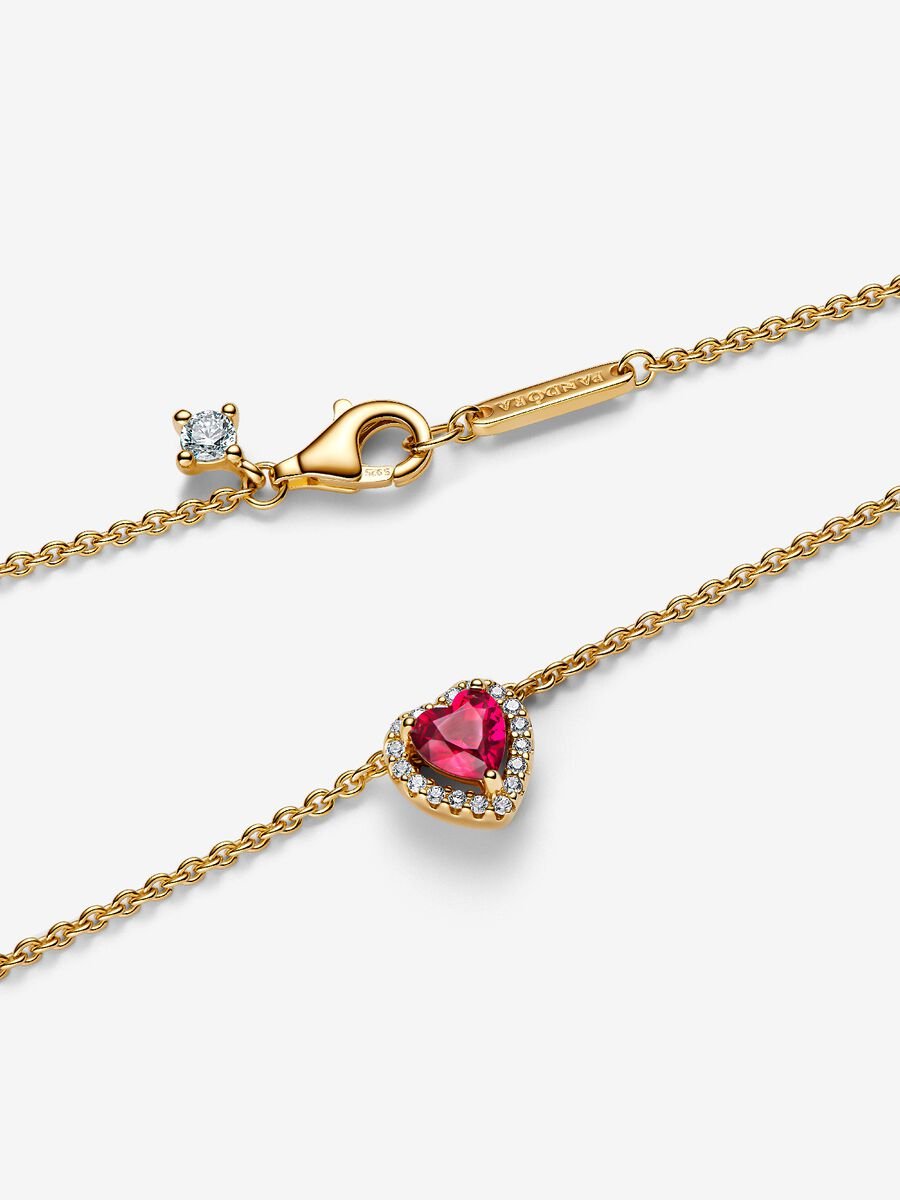 Pandora Elevated Heart Necklace 14k gold plating