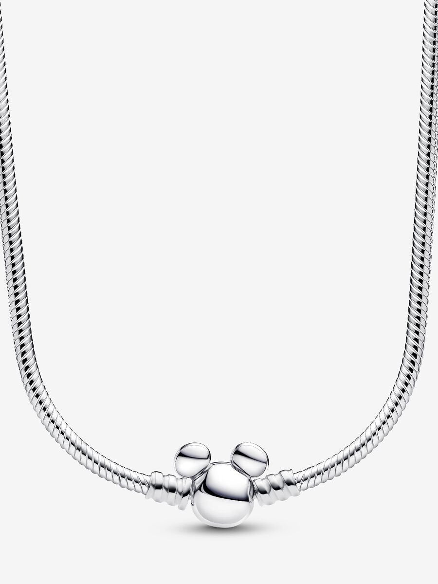 Pandora Disney Mickey Mouse Snake Chain Necklace Sterling silver