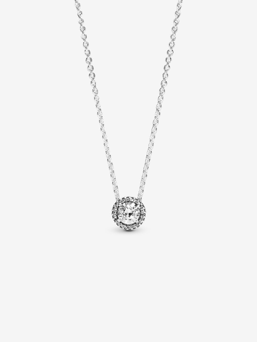 PANDORA Round Sparkle Halo Necklace 396240CZ-45