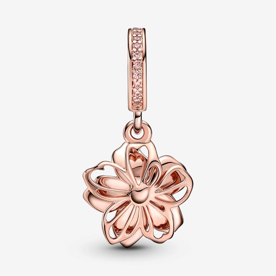 Pandora Cherry Blossom Dangle Charm, Rose Gold-Plated