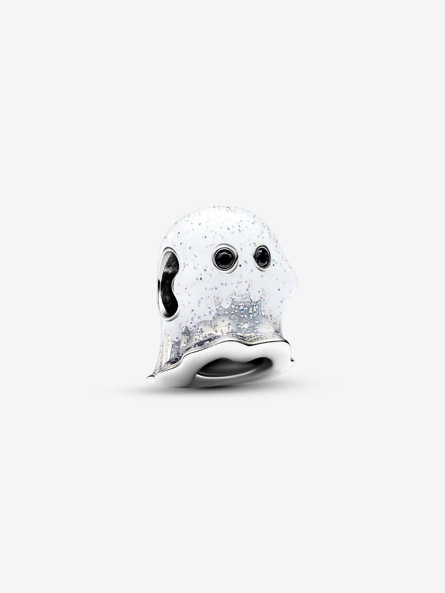 Glow-in-the-dark Boo Ghost Charm Sterling silver