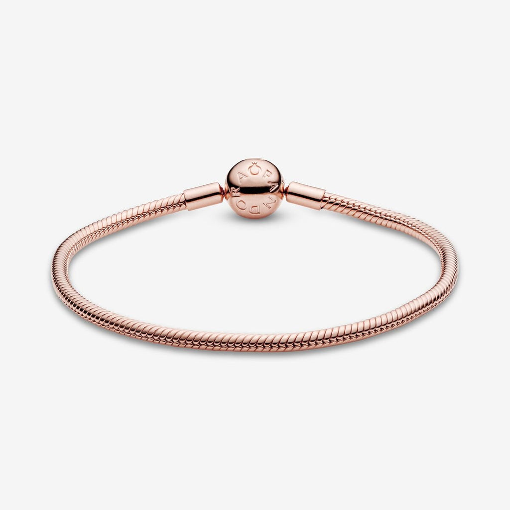 Pandora Moments Snake Chain Bracelet Rose Gold With Gift Box