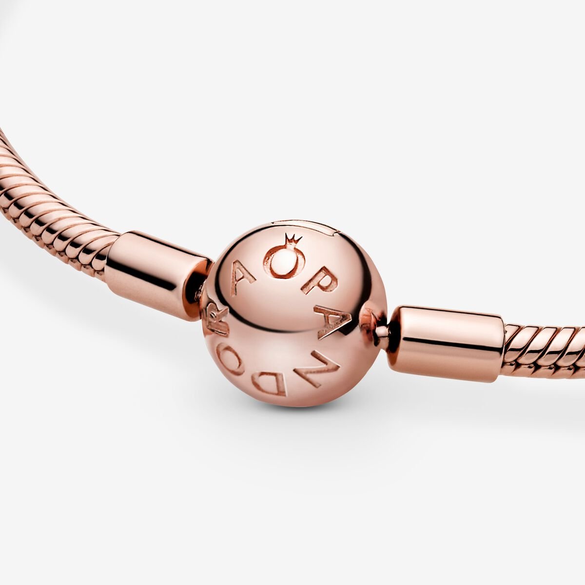 Pandora Moments Snake Chain Bracelet Rose Gold With Gift Box