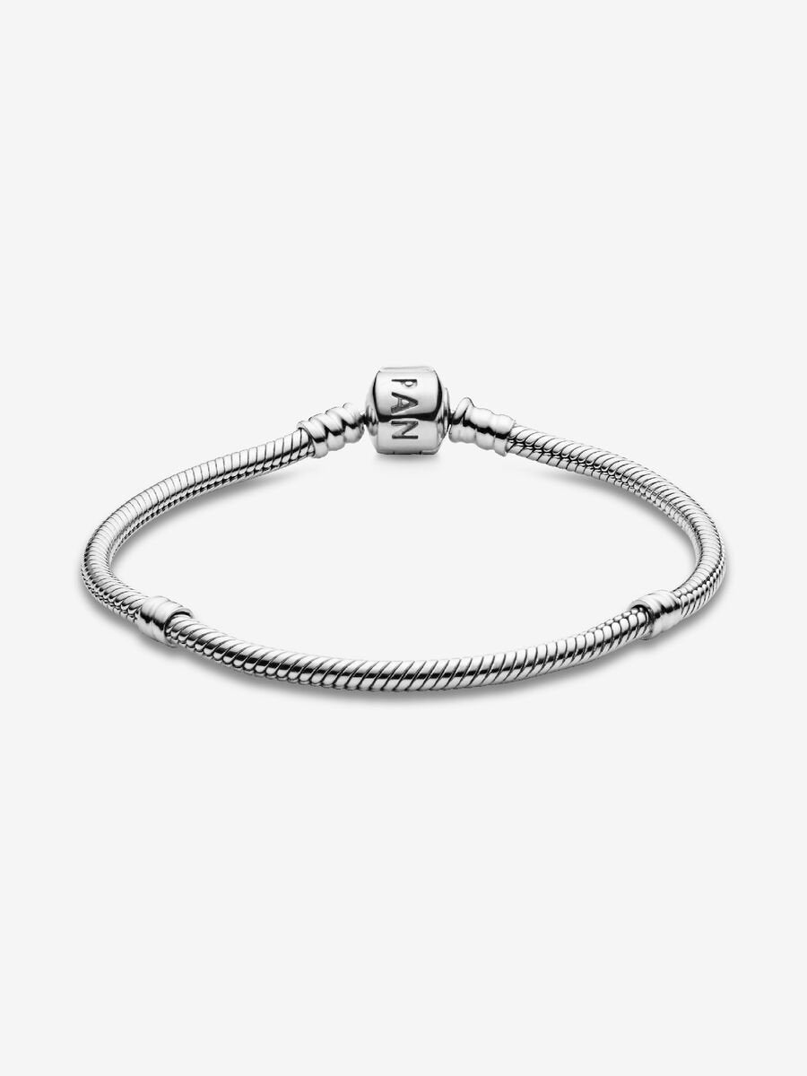 Pandora Moments Barrel Clasp Snake Chain Bracelet Sterling silver