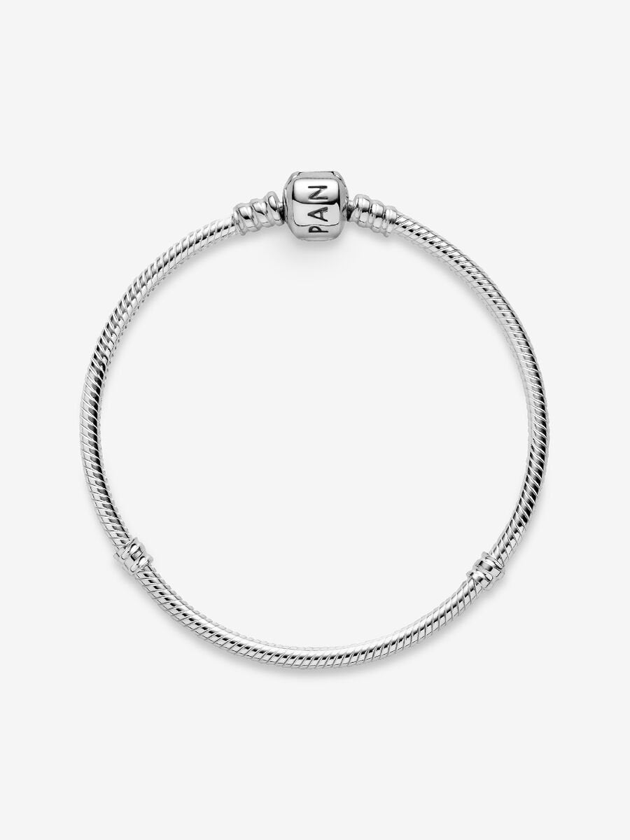 Pandora Moments Barrel Clasp Snake Chain Bracelet Sterling silver