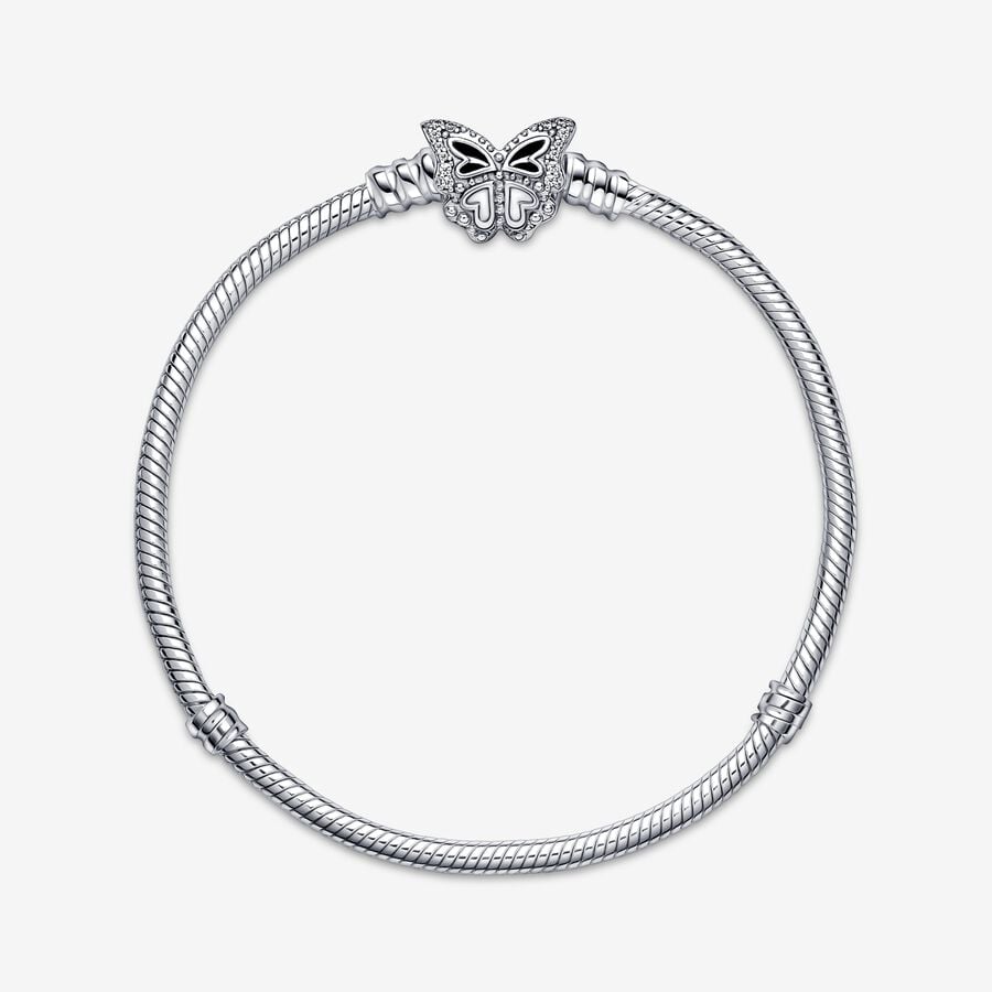 Pandora Moments Butterfly Clasp Snake Chain Bracelet