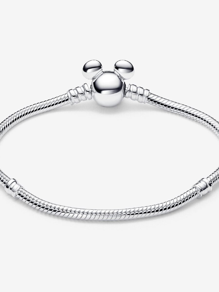 Pandora Disney Mickey Mouse Clasp Moments Snake Chain Bracelet Sterling silver