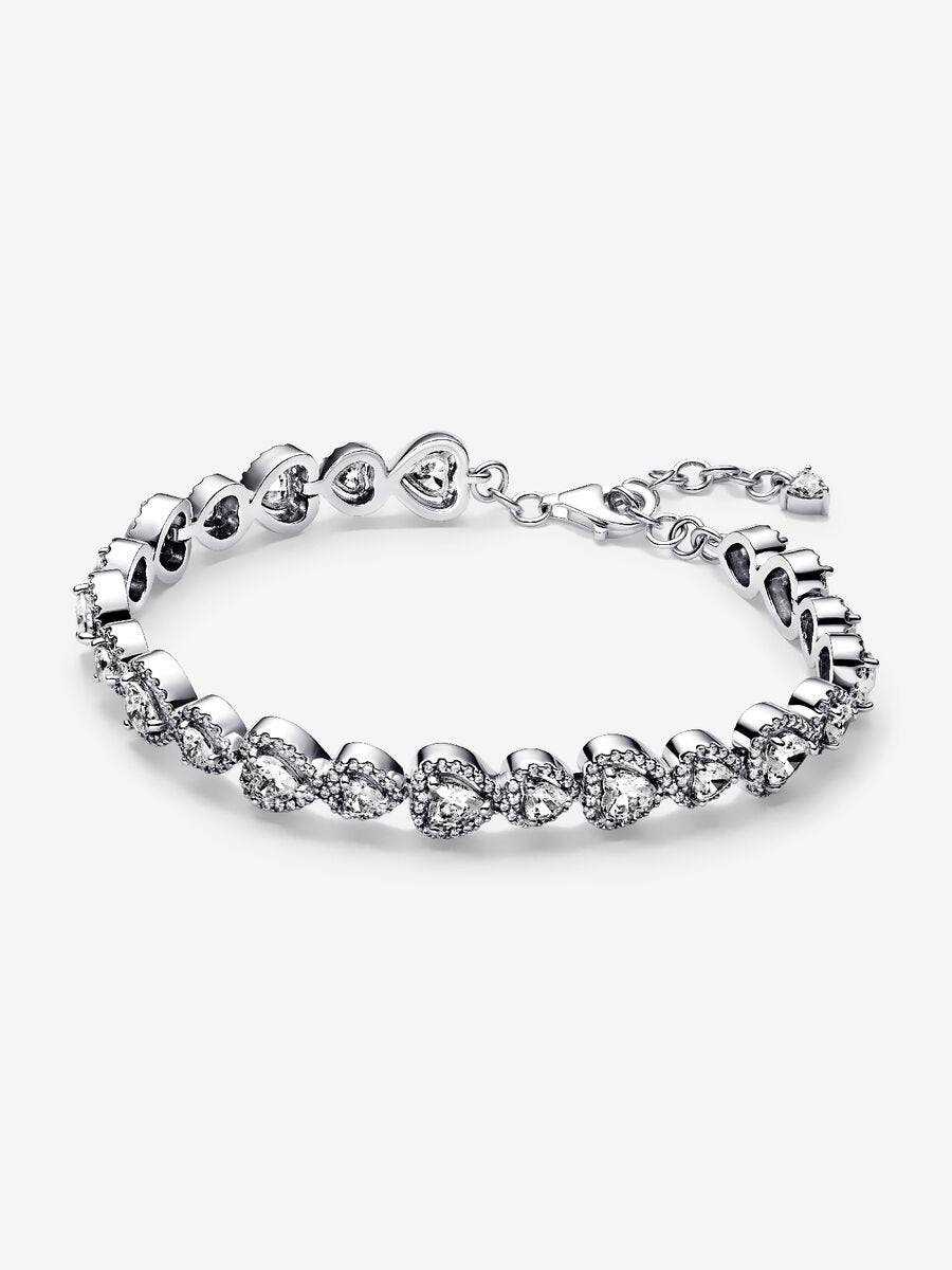 Pandora Halo Hearts Bracelet Sterling silver