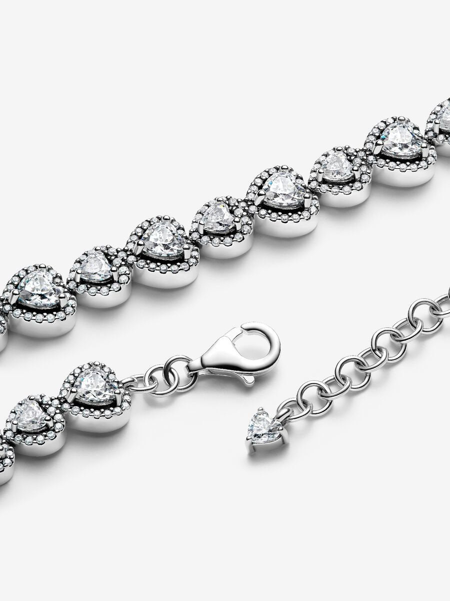Pandora Halo Hearts Bracelet Sterling silver