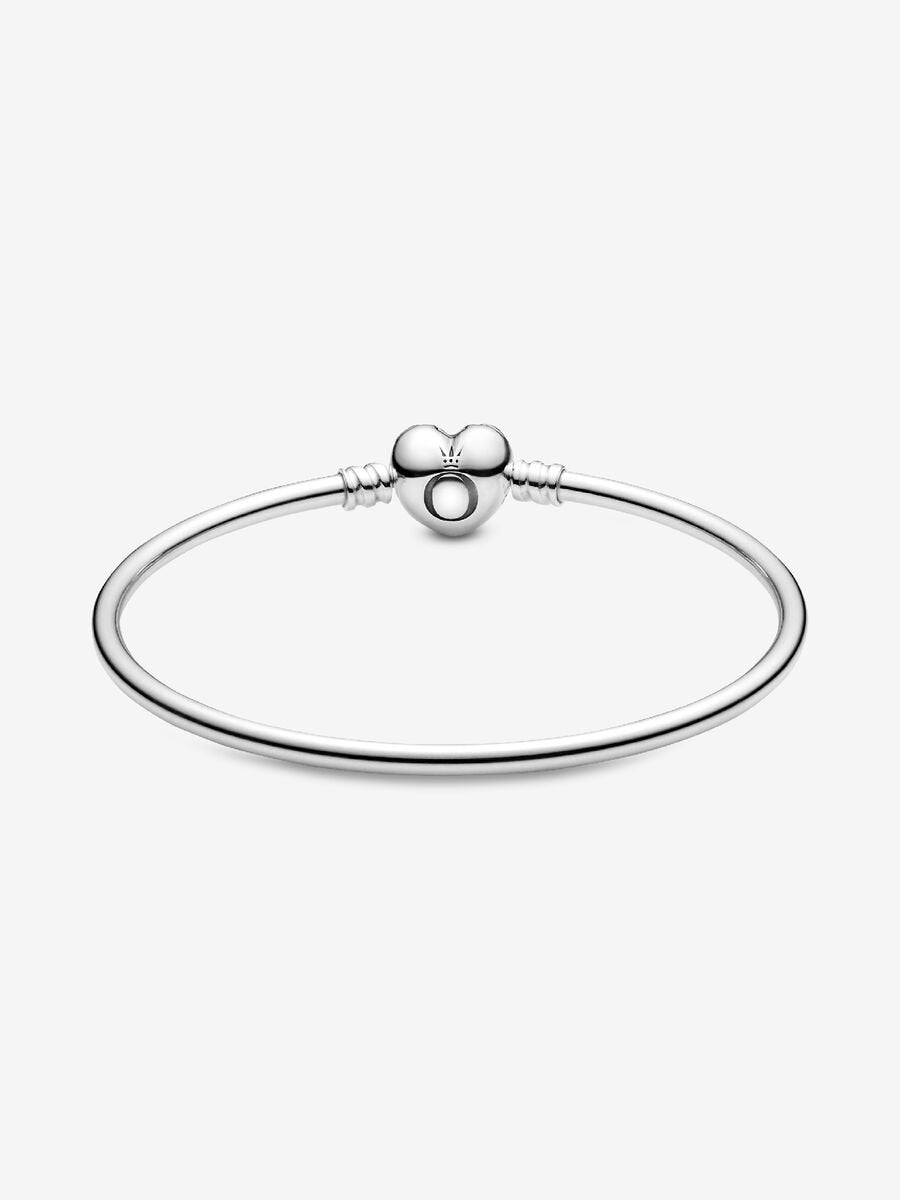 Pandora Moments Heart Clasp Bangle Sterling silver