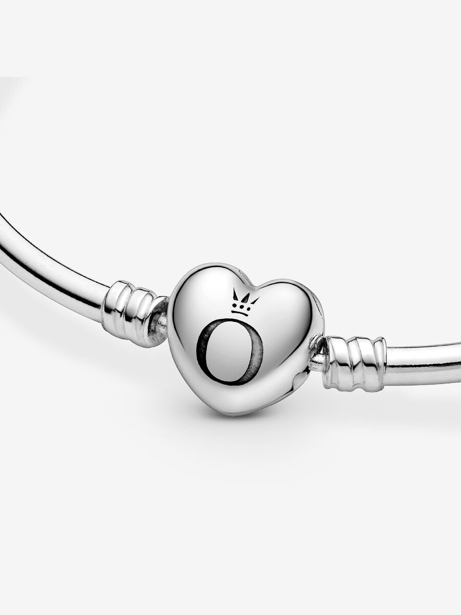 Pandora Moments Heart Clasp Bangle Sterling silver