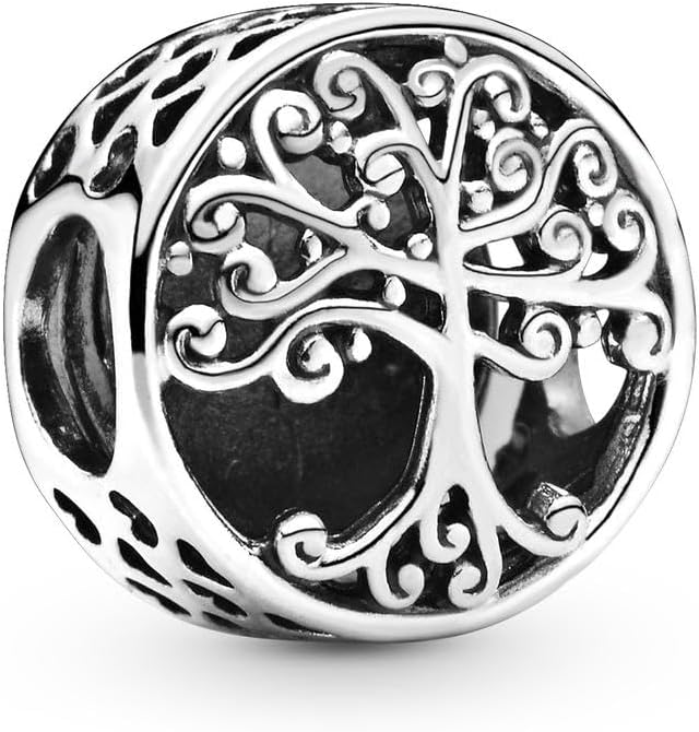 Pandora Openwork Family Roots Charm - Compatible Moments - Gift for Her - Made with Sterling Silver - with Gift Box