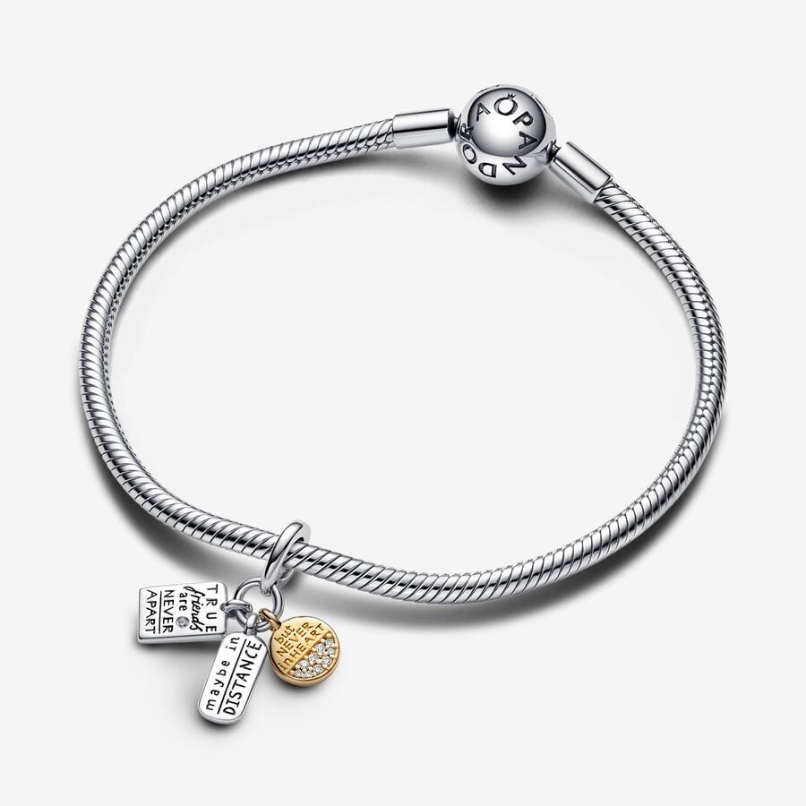 Pandora Friendship Triple Dangle Charm With Gift Box