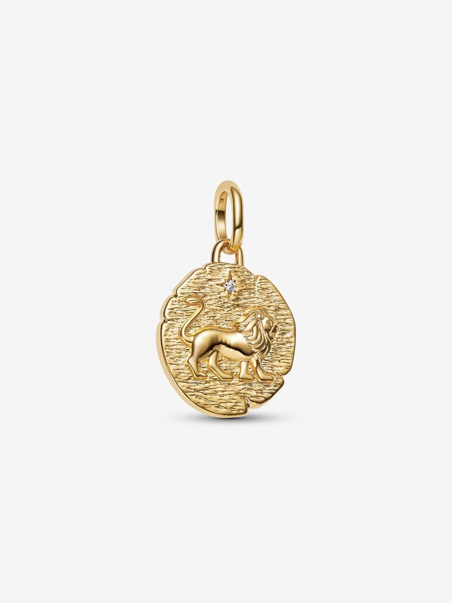 Pandora Lion Medallion Charm 14k gold plating