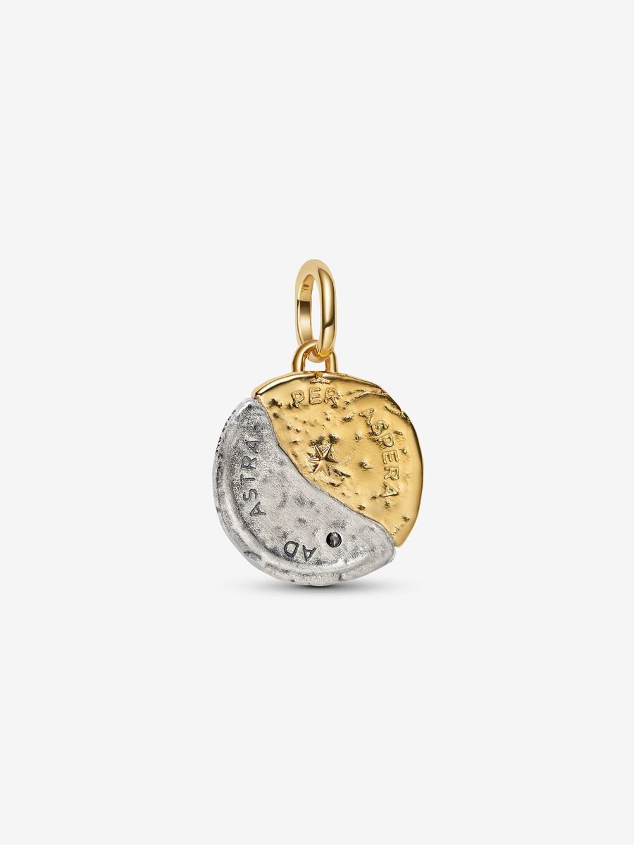 Pandora Sun and Moon Medallion Charm Sterling silver, 14k gold plating