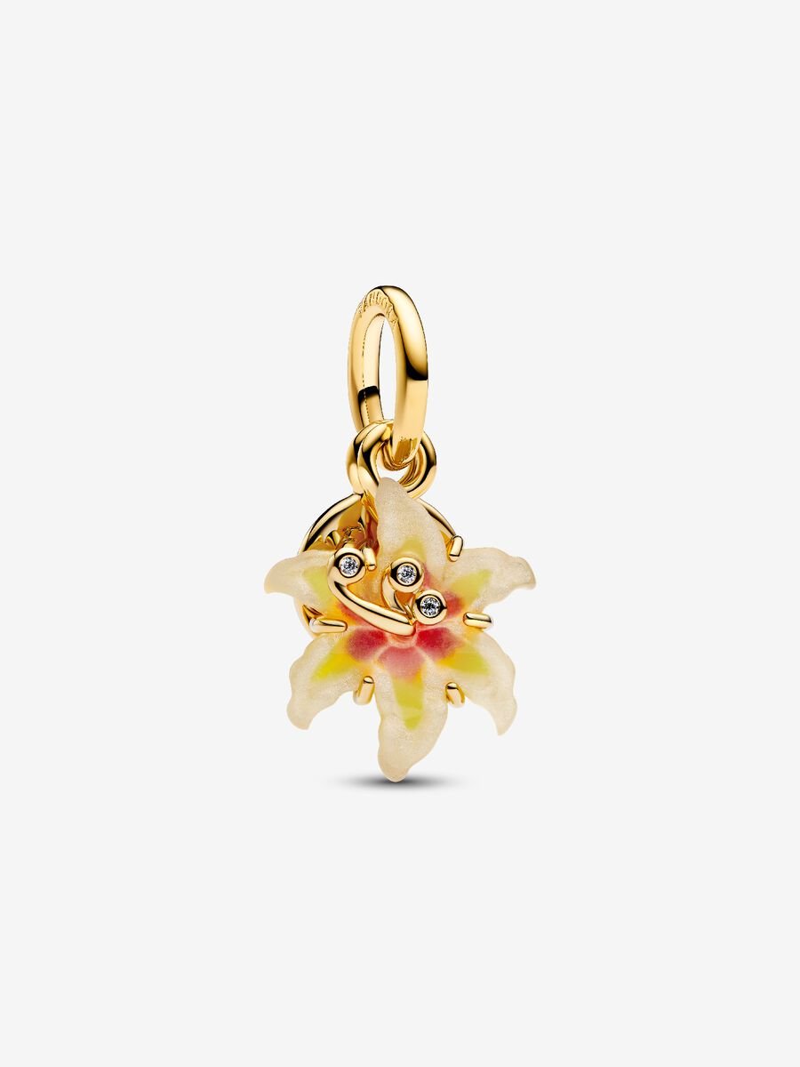 Pandora Disney Tangled Sundrop Flower Glow-in-the-dark Charm 14k gold plating