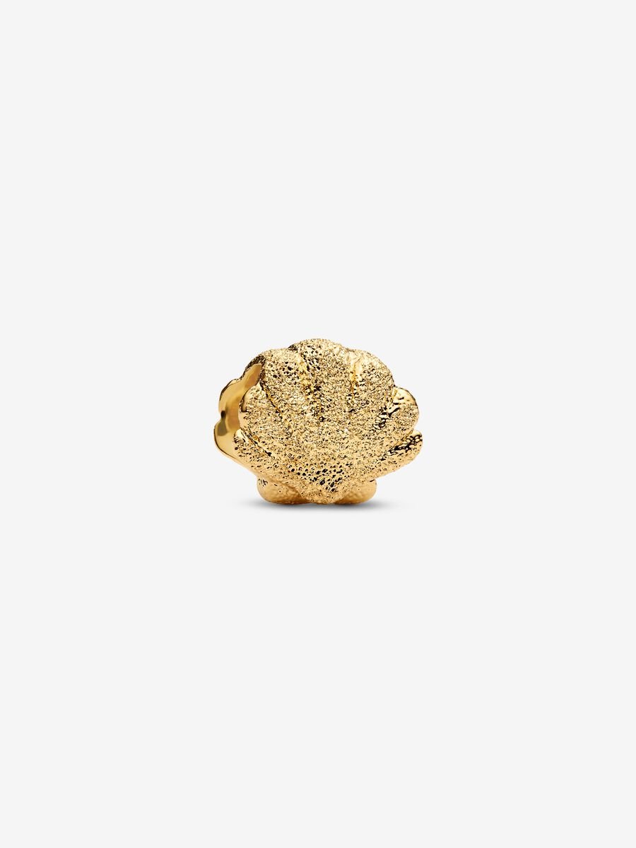 Pandora Textured Shell Mini Charm 14k gold plating