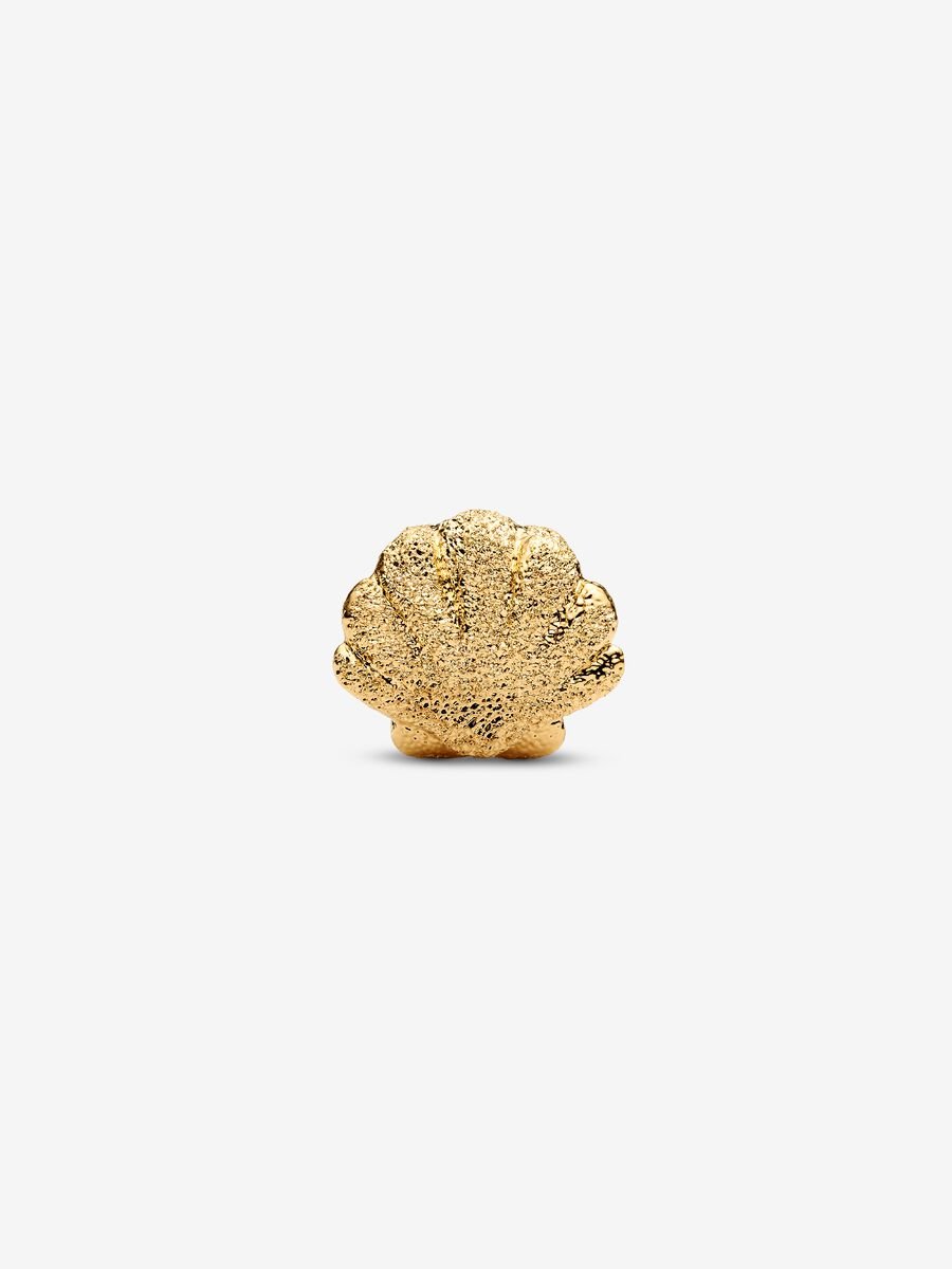 Pandora Textured Shell Mini Charm 14k gold plating