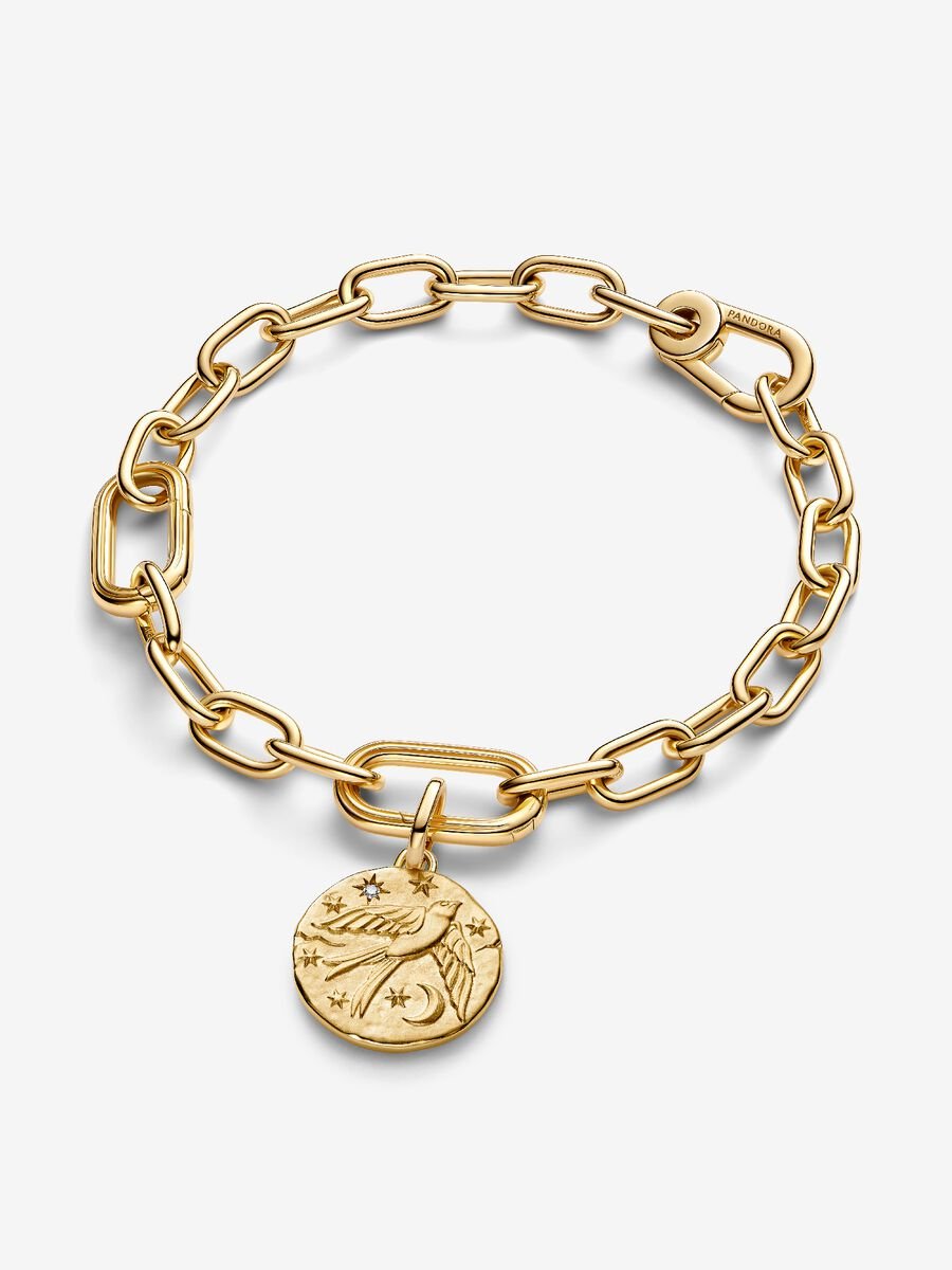 Pandora Swallow Medallion Charm 14k gold plating