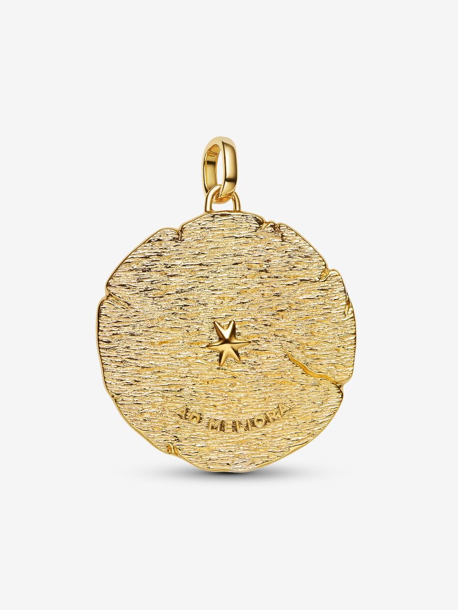 Pandora Crossing Arrows Oversized Medallion Charm 14k gold plating