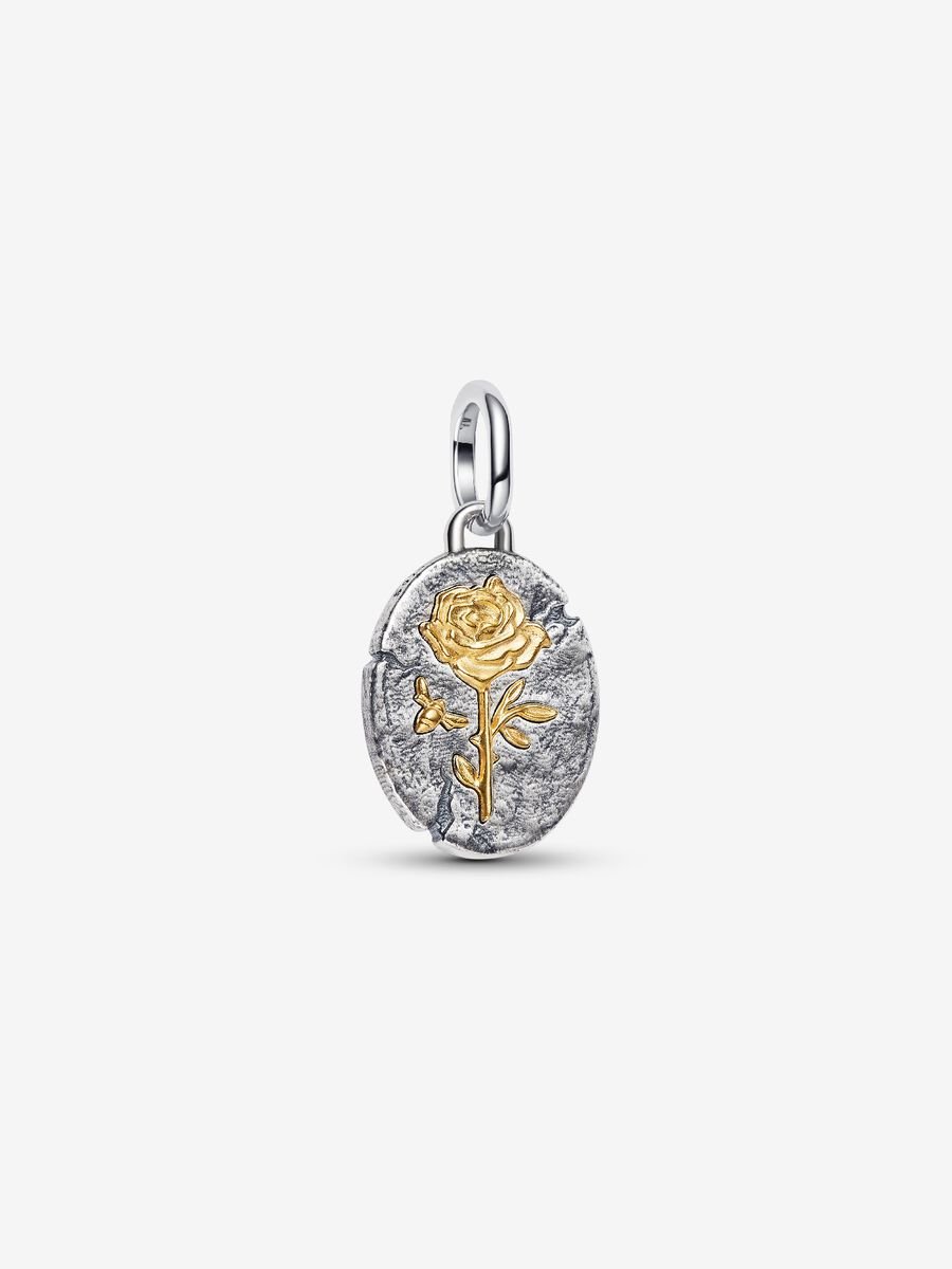 Pandora Rose Medallion Charm Sterling silver, 14k gold plating