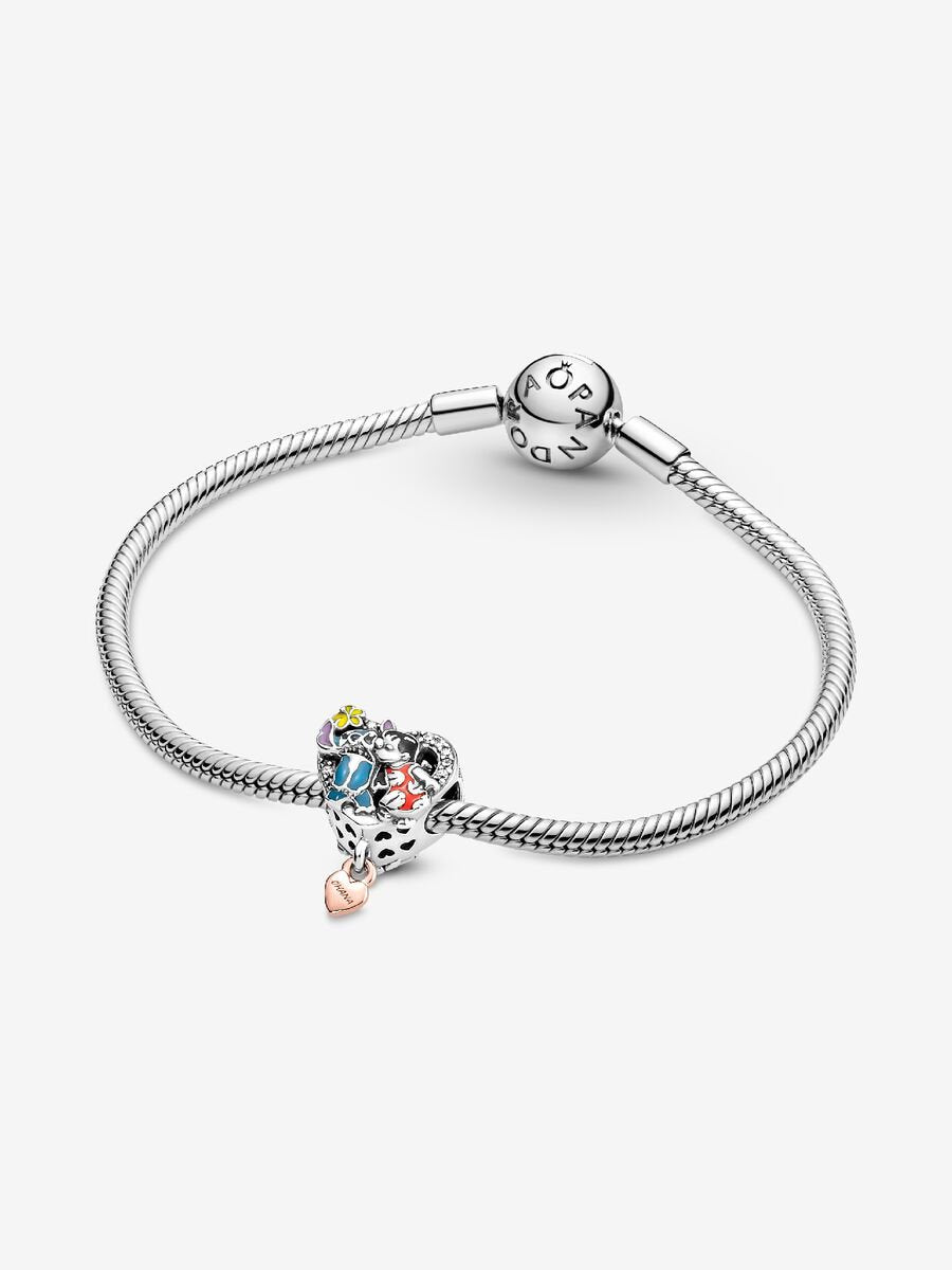 Disney Ohana Lilo & Stitch Inspired Charm Sterling silver, 14k rose gold plating