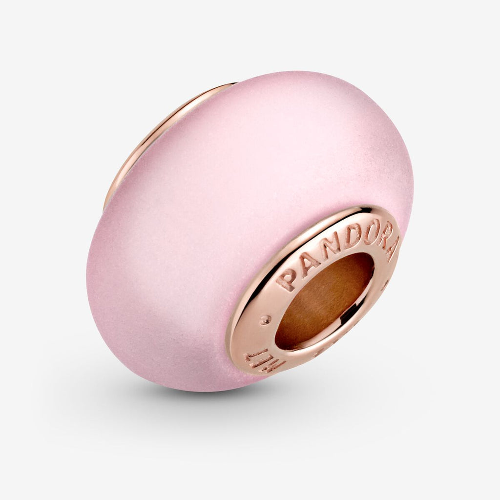 Matte Pink Murano Glass Charm