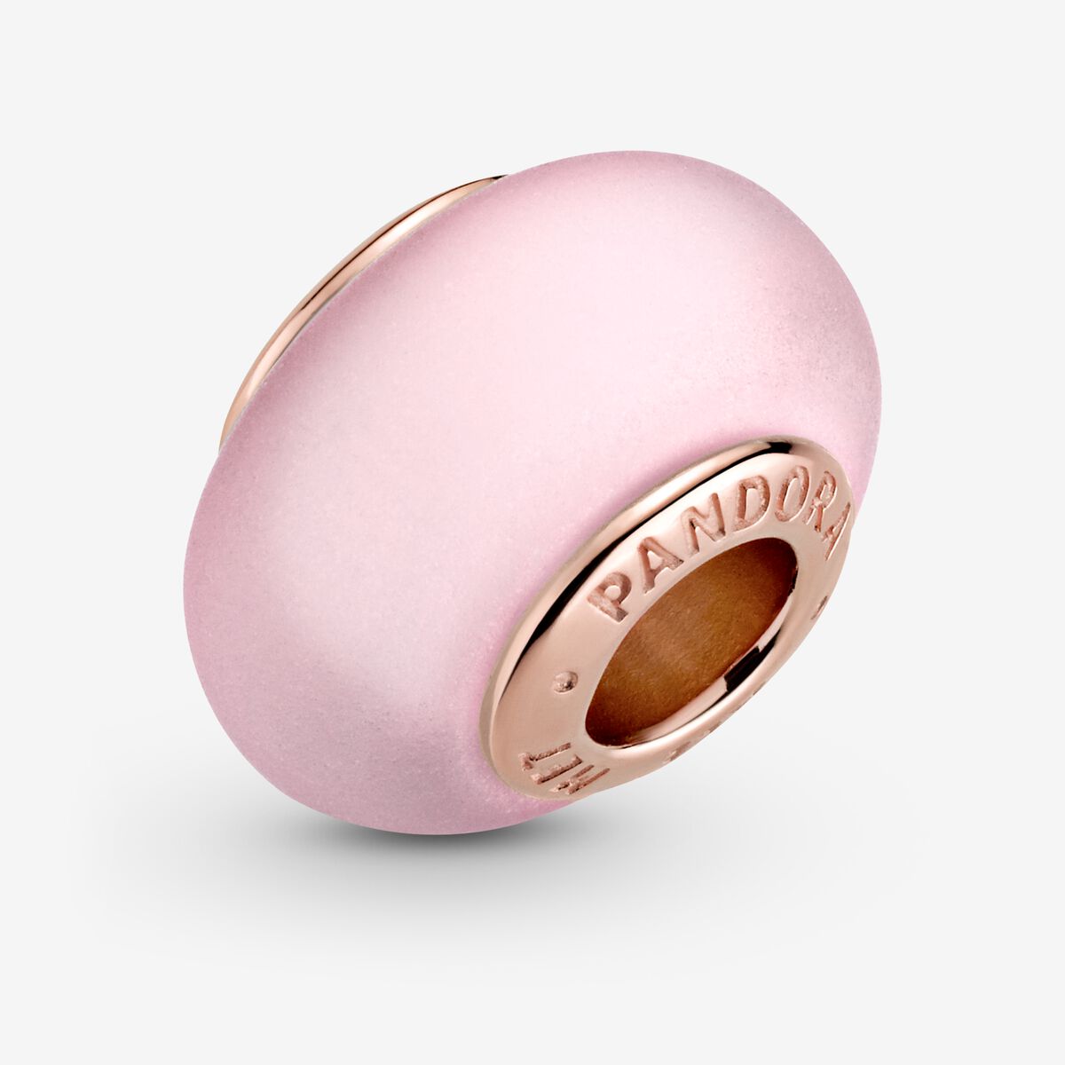 Matte Pink Murano Glass Charm