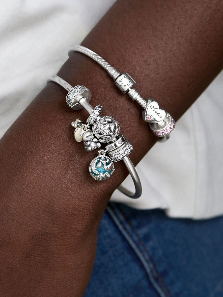 Pandora Clear Pavé Clip Charm Sterling silver