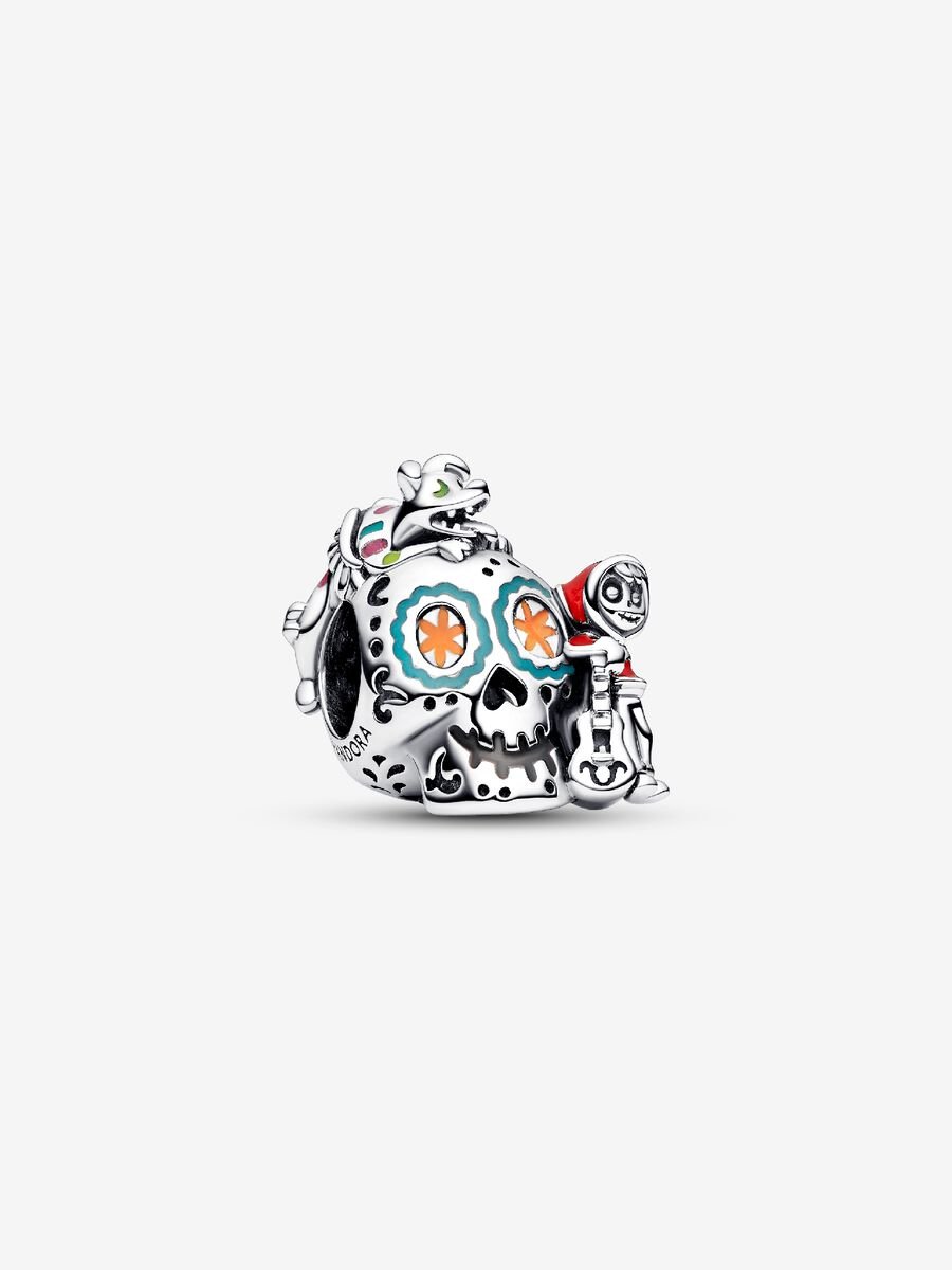 Pandora Disney Pixar Coco Miguel & Dante Skull Glow-in-the-dark Charm Sterling silver