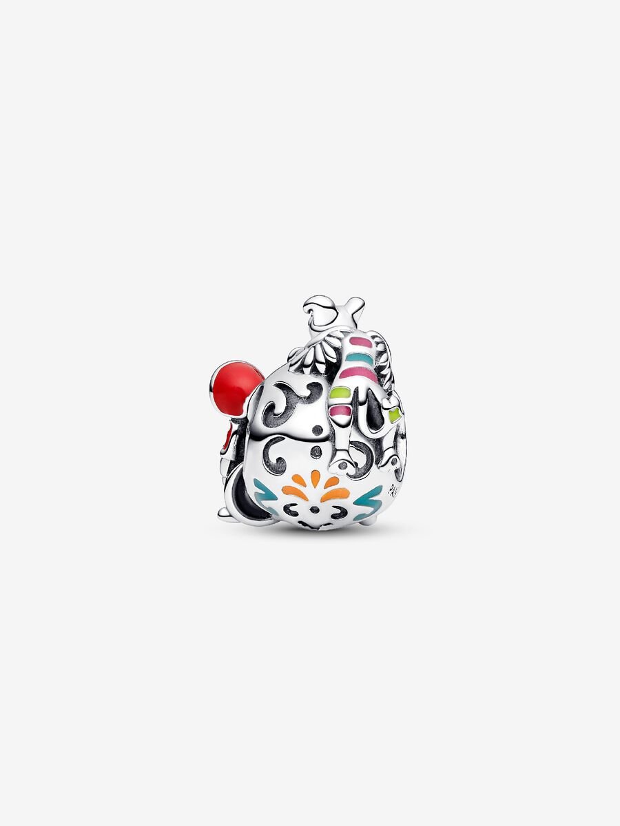 Pandora Disney Pixar Coco Miguel & Dante Skull Glow-in-the-dark Charm Sterling silver
