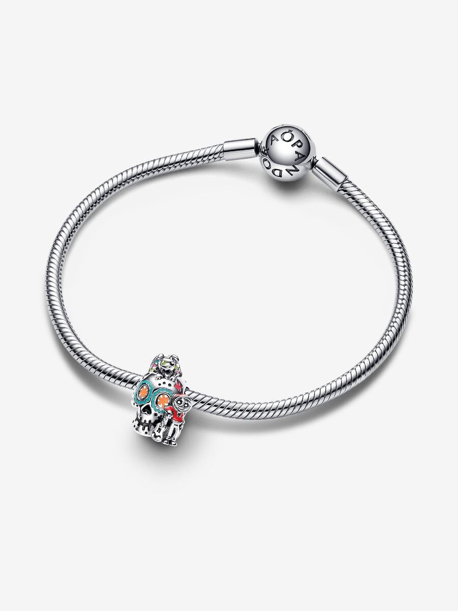 Pandora Disney Pixar Coco Miguel & Dante Skull Glow-in-the-dark Charm Sterling silver
