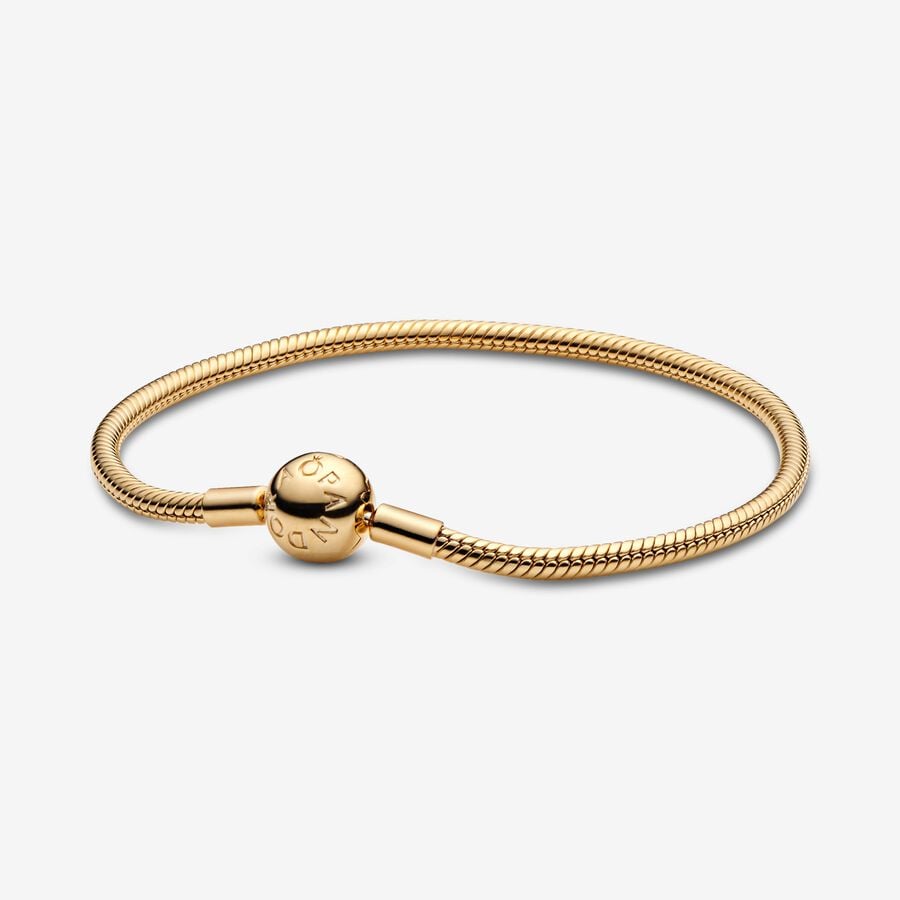 Pandora Moments Snake Chain Bracelet Gold Plated
