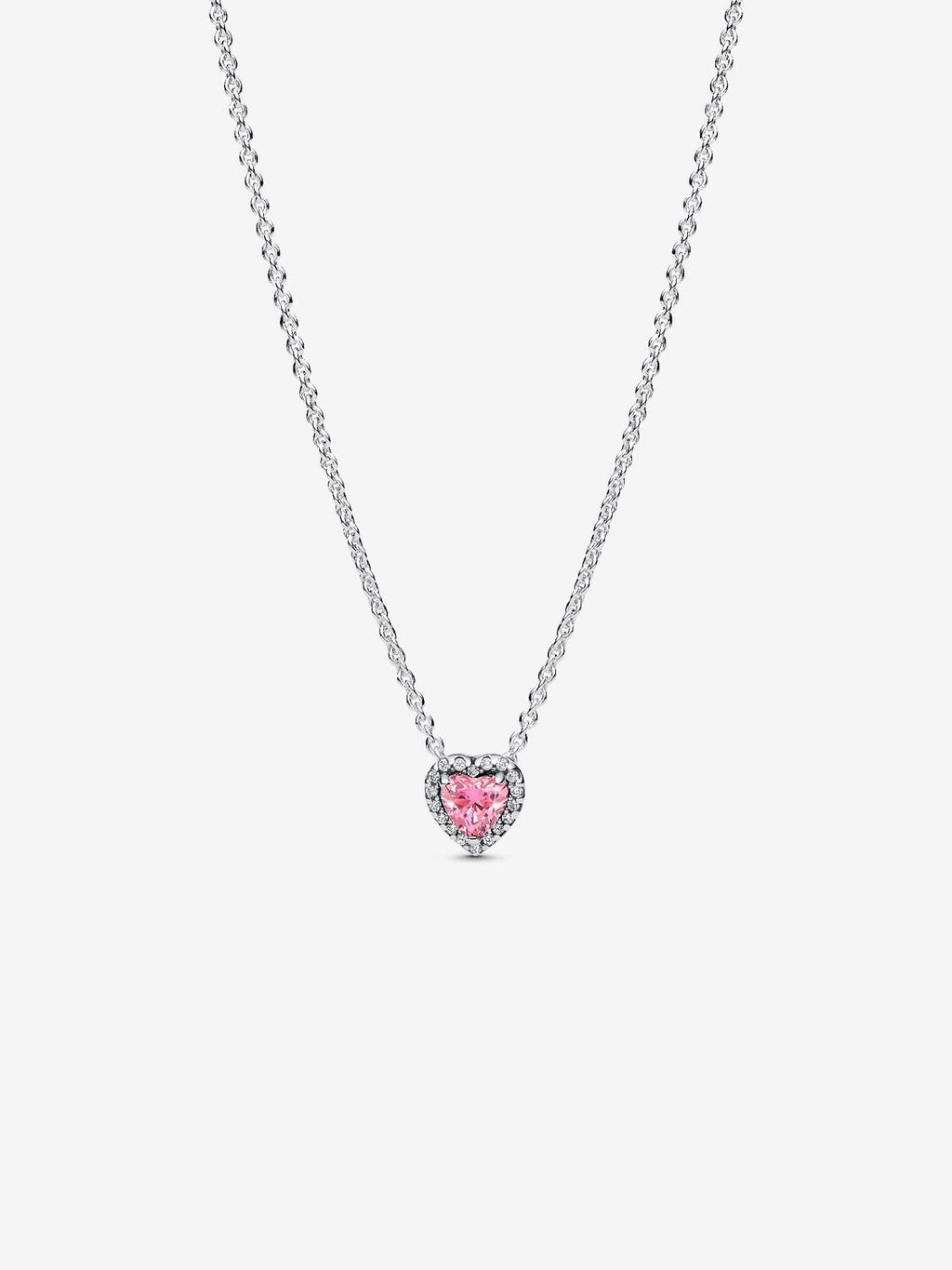 Pink Elevated Heart Necklace