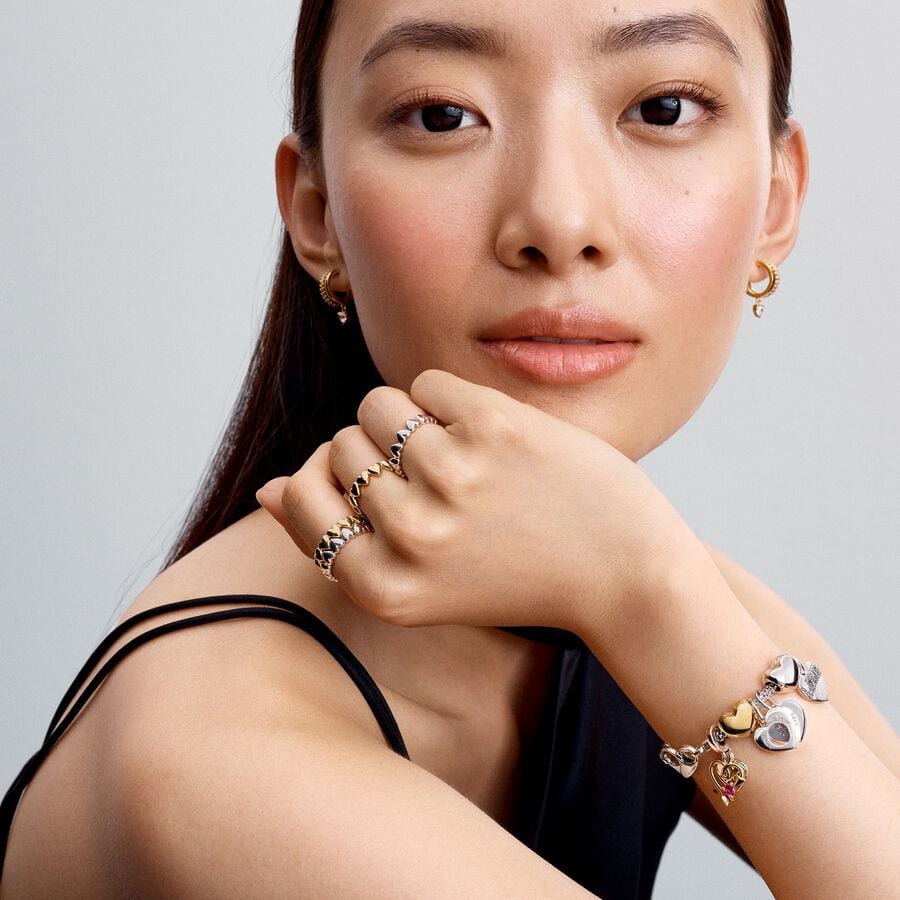 Pandora Engravable Heart & Arrow Double Dangle Charm