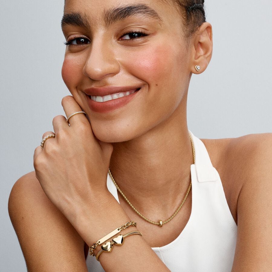 Pandora Moments Snake Chain Bracelet Gold Plated