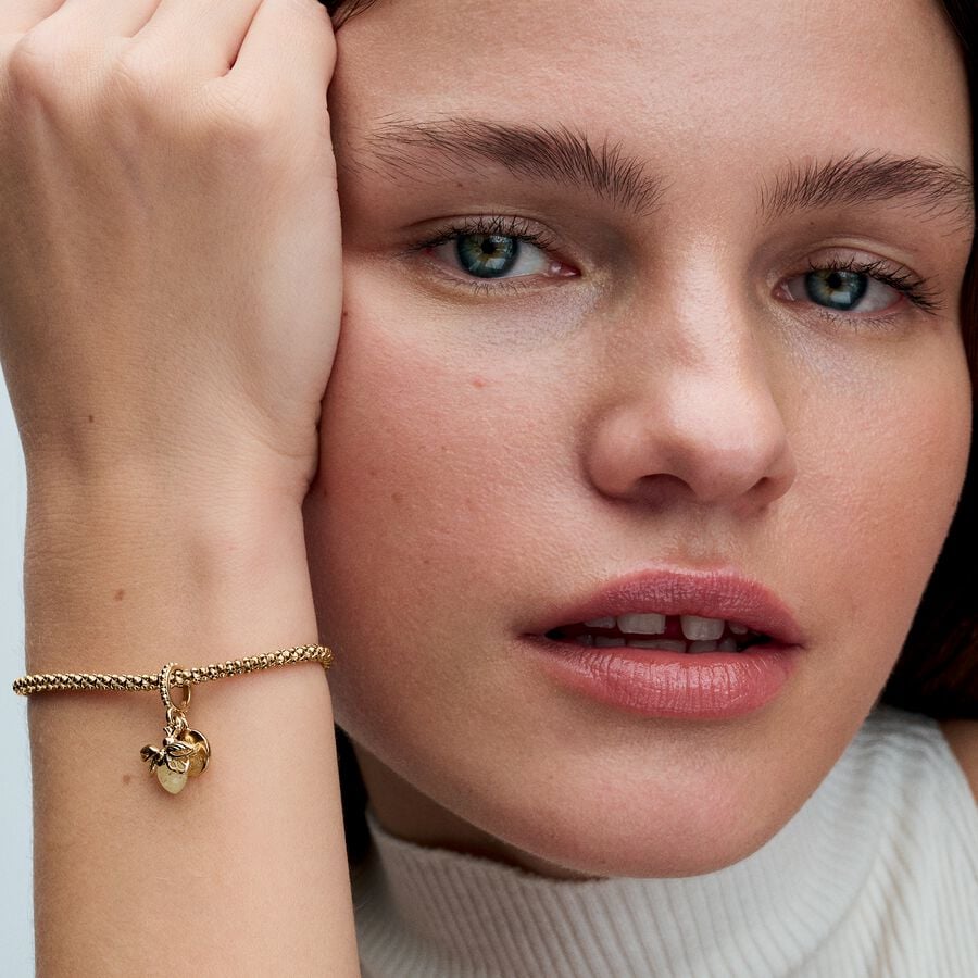 Pandora Glow-in-the-dark Firefly Dangle Charm 14k Gold-plated