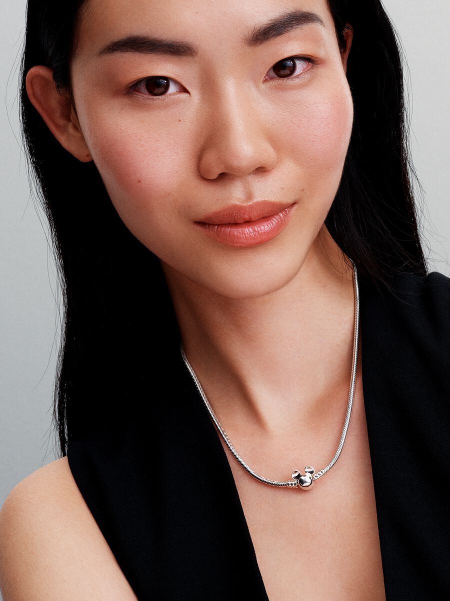 Pandora Disney Mickey Mouse Snake Chain Necklace Sterling silver